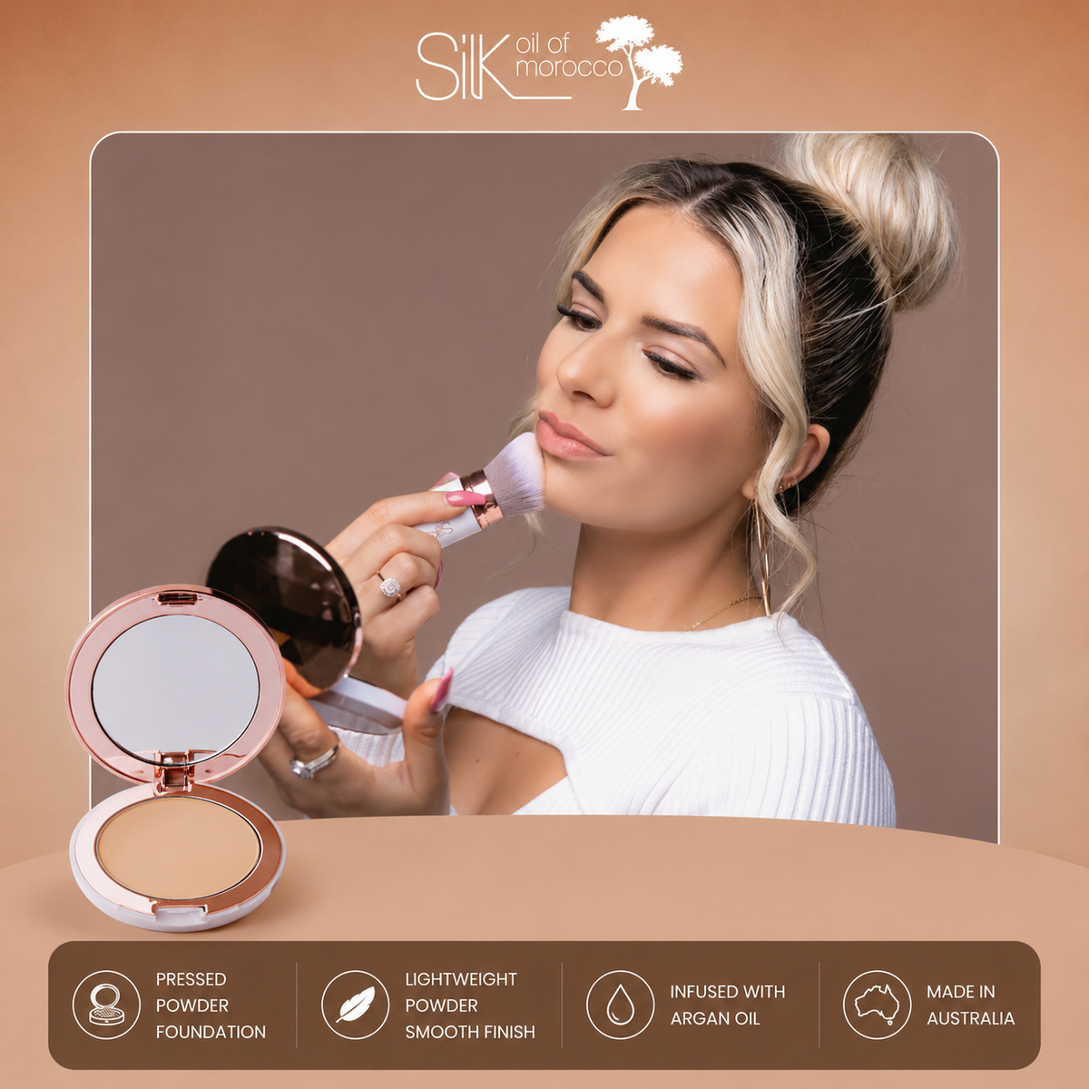 Silk Oil of Morocco - Argan Pressed Mineral Powder Foundation