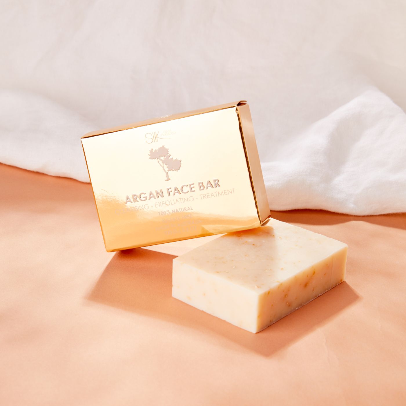 Silk Oil of Morocco - Pure Argan Oil Luxury Cleansing + Exfoliating Treatment Bar