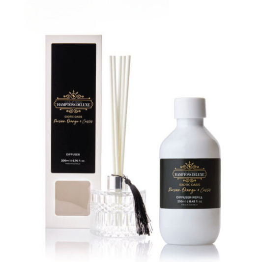 Reed Diffuser + 250ml Refill - Hamptons Deluxe - Exotic Oasis - Persian Orange and Cassis