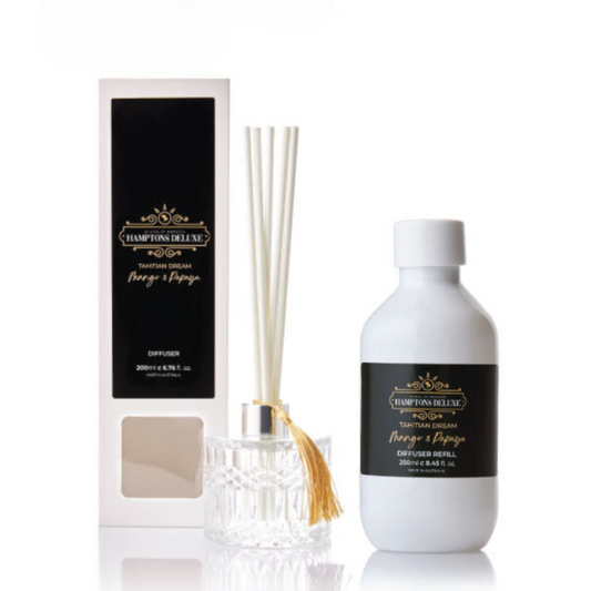Reed Diffuser + 250ml Refill - Hamptons Deluxe - Tahitian Dream - Mango & Papaya