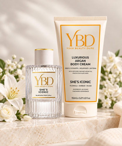 Your Beauty Dupe x Silk Oil of Morocco - The Indulgence Duo - She’s Iconic Perfume — Inspired by Chanel No.5