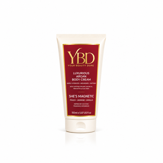 Your Beauty Dupe - She's Magnetic Argan Body Cream - Inspired by Baccarat Rouge 540 MFK