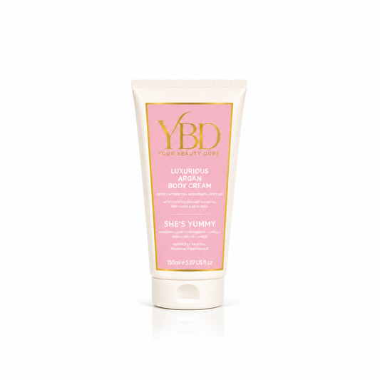 Your Beauty Dupe - She's Yummy Argan Body Cream - Inspired by Kayali Boujee Marshmallow