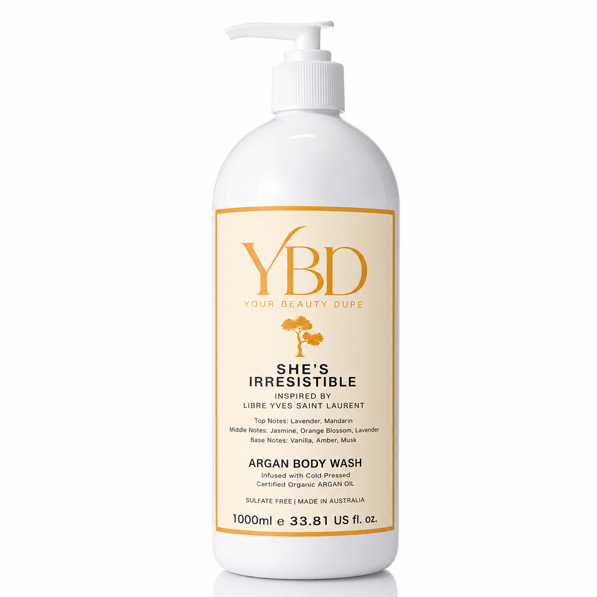 Your Beauty Dupe x Silk Oil of Morocco - She's Irresistible Argan Body Wash- Inspired by Libre Yves Saint Laurent