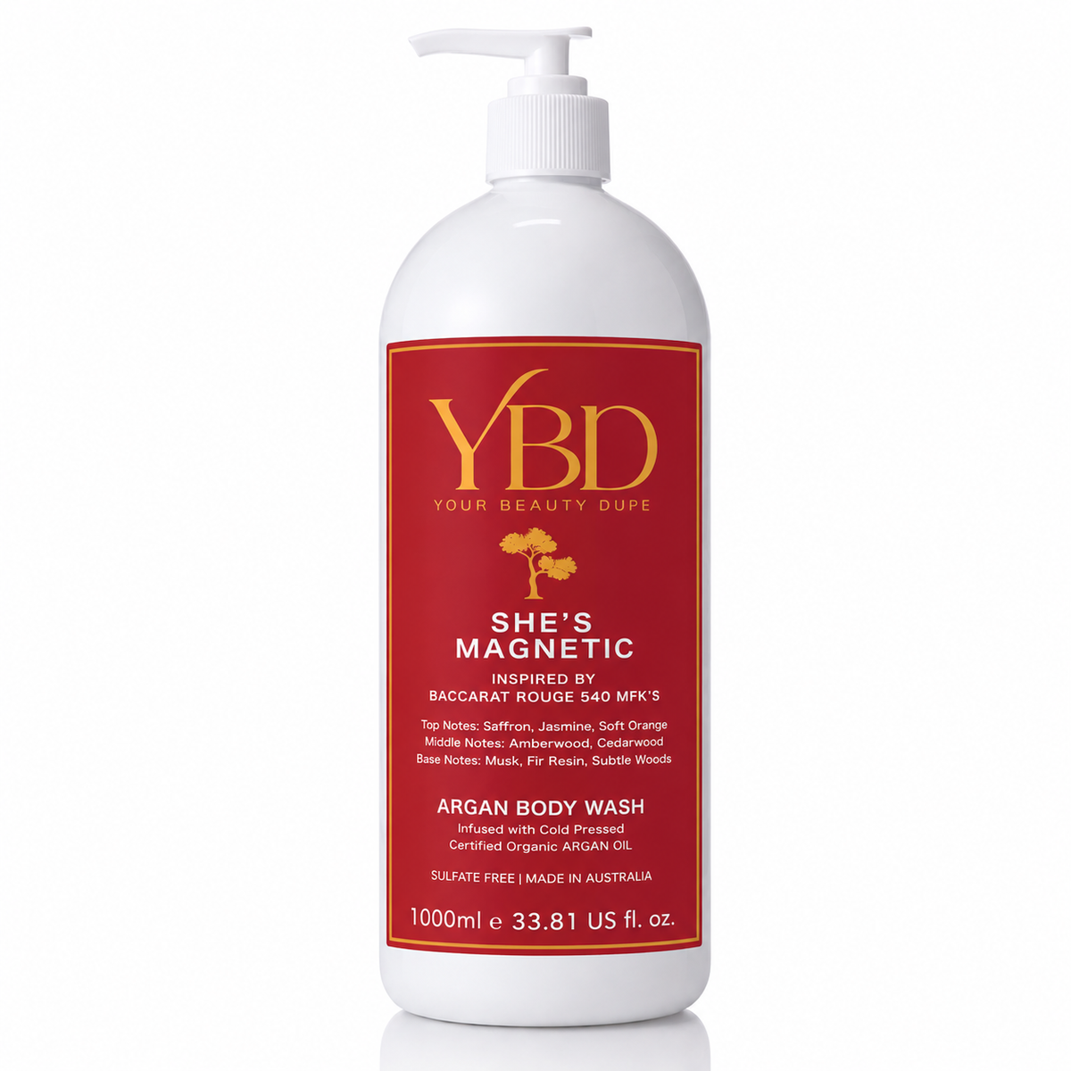 Your Beauty Dupe x Silk Oil of Morocco - She’s Magnetic Argan Body Wash- Inspired by Baccarat Rouge 540 MFK's