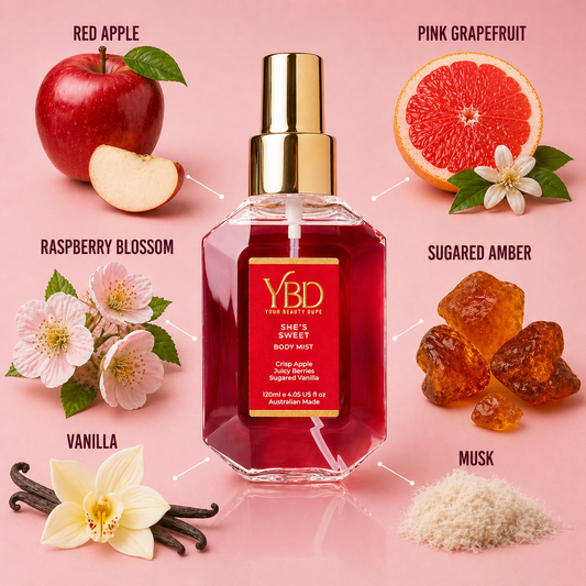 Your Beauty Dupe - She's Sweet Body Mist - Inspired by Kayali Eden Juicy Apple