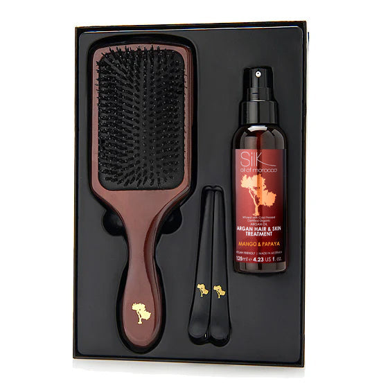 Silk Oil of Morocco - Mango & Papaya Argan Styling & Treatment Set