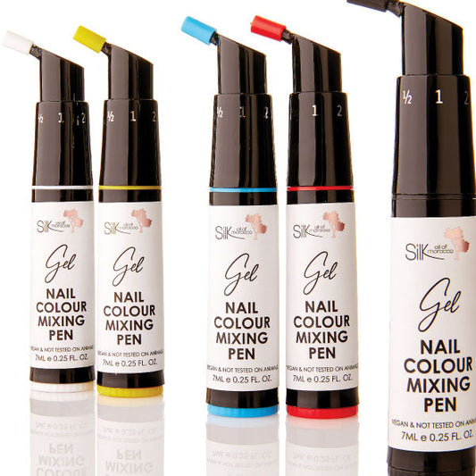 5 x Gel Nail Pens (White, Yellow, Red, Blue & Black) - Value Pack