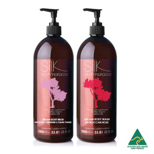 1 Litre Duo - Moroccan Rose + Patchouli, Geranium & Ylang Ylang