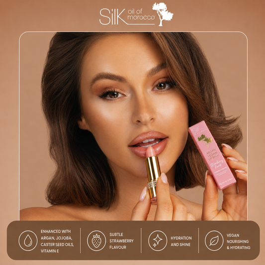 Silk Oil of Morocco - Strawberry Punch Argan Vegan Lip Balm