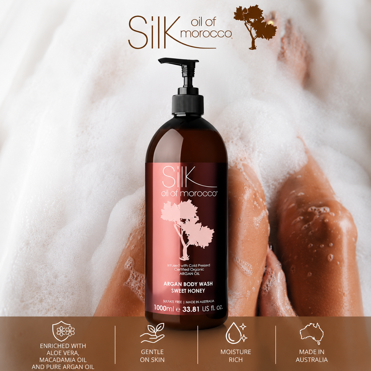 Monthly Deal- Sweet Honey Argan Body Wash 1000ml