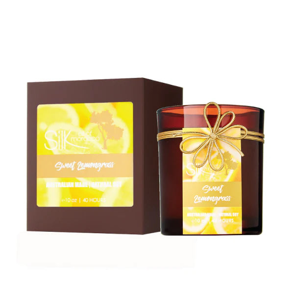 Silk Oil of Morocco - Sweet Lemongrass Amber Natural Soy Candle