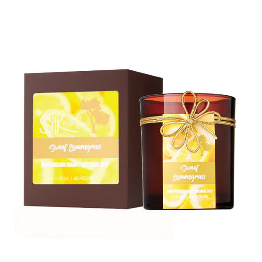 Silk Oil of Morocco - Sweet Lemongrass Amber Natural Soy Candle