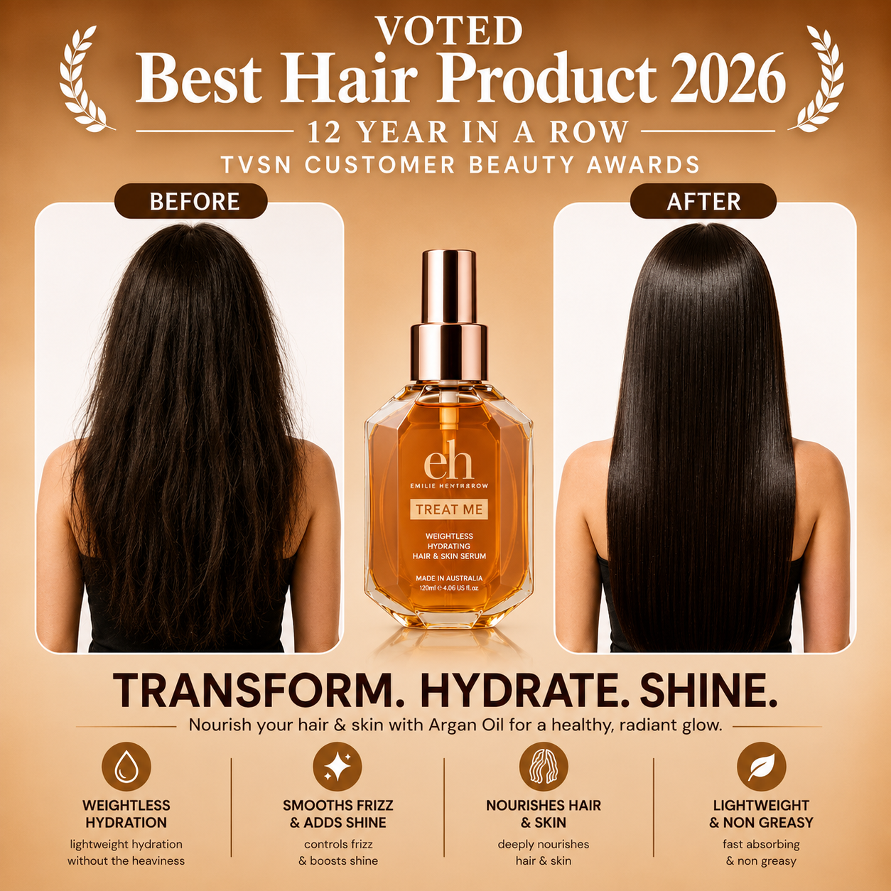Emilee Hembrow - Treat Me Weightless Hydrating Argan Serum