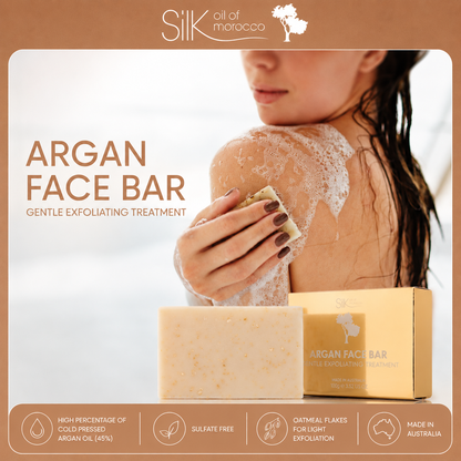 Silk Oil of Morocco - Pure Argan Oil Luxury Cleansing + Exfoliating Treatment Bar