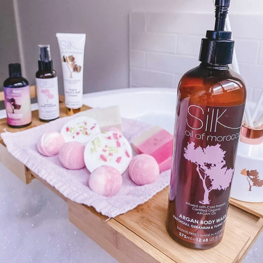 Silk Oil of Morocco - Patchouli, Geranium & Ylang Ylang Argan Body Wash