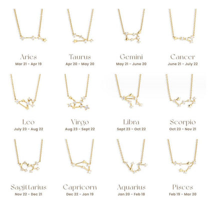 Silk Oil of Morocco - Zodiac Constellation Necklace